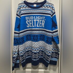Budlight Seltzer Men’s XXL Holiday Sweater